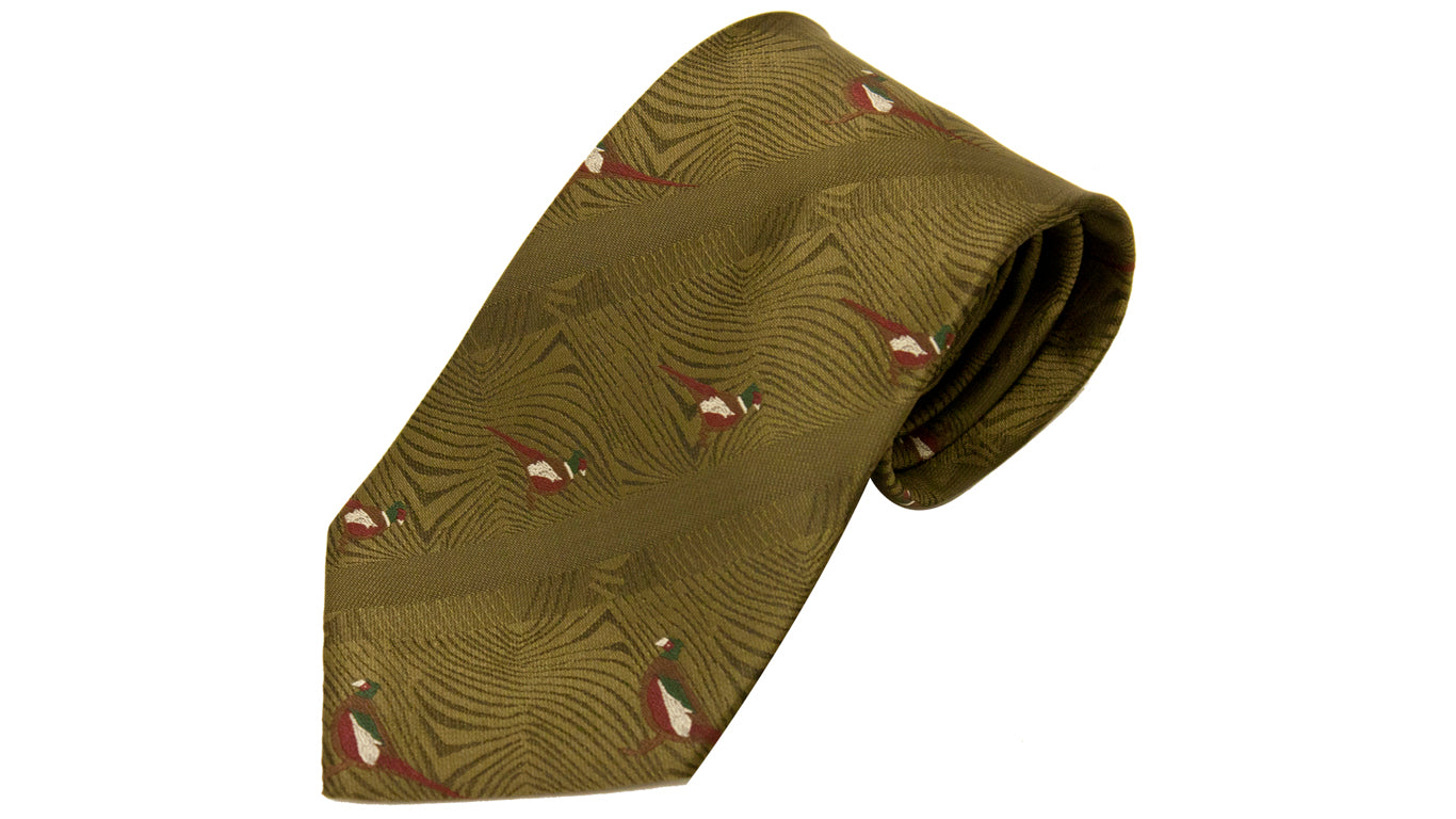 Navy Woodcock Shooting Tie | Woven Wool and Silk | Made in Ireland Navy Woodcock Shooting Tie | Woven Wool and Silk | Made in Ireland