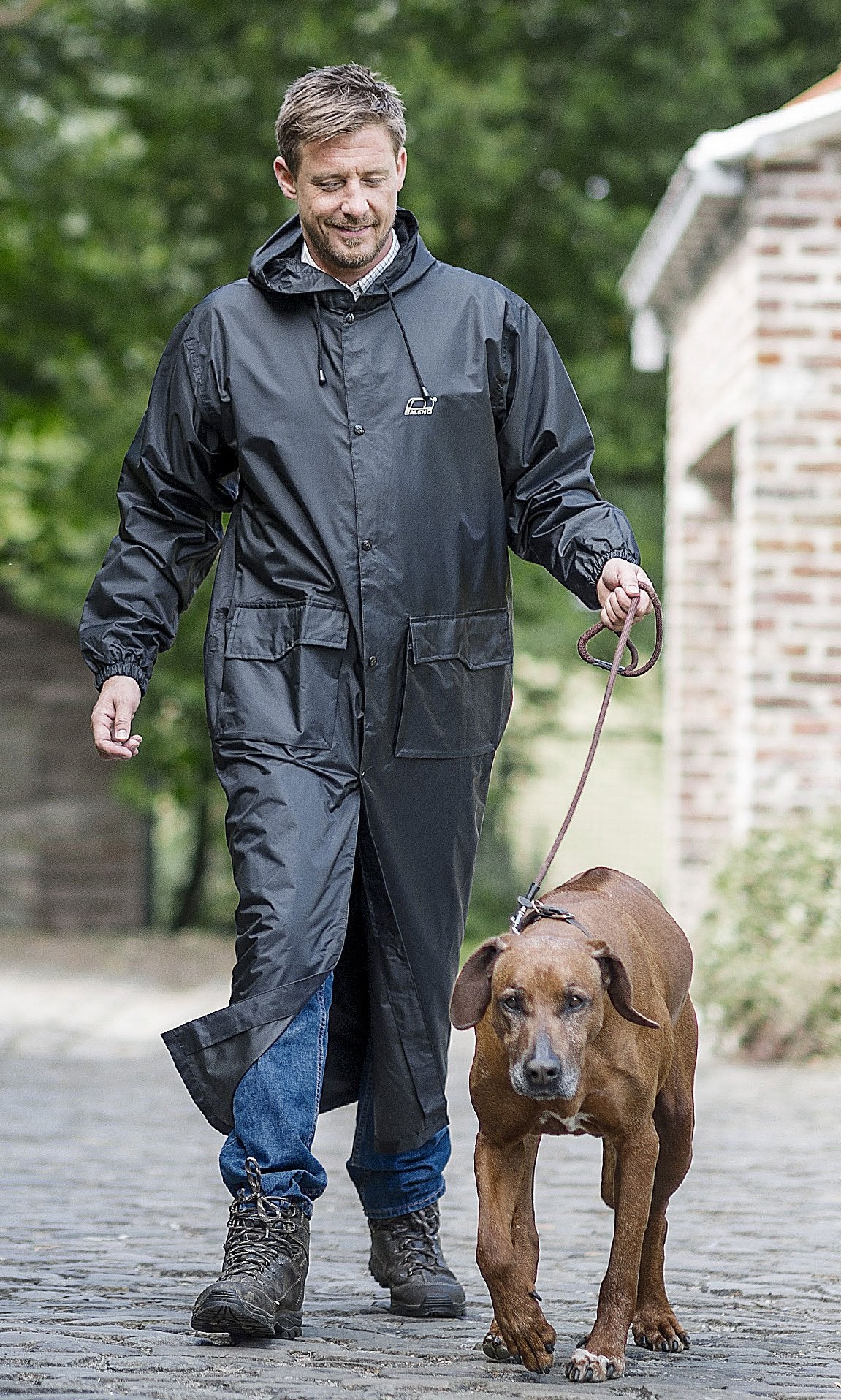 Walking with a dog Montana Waterproof Full Length Coat by Baleno