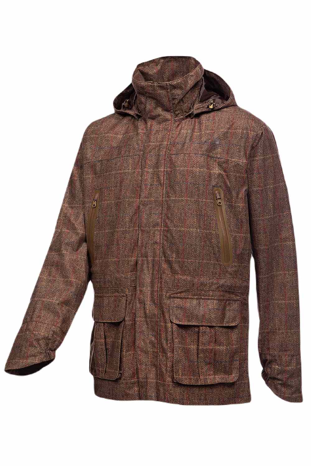 Baleno Moorland Waterproof Jacket In Check Brown