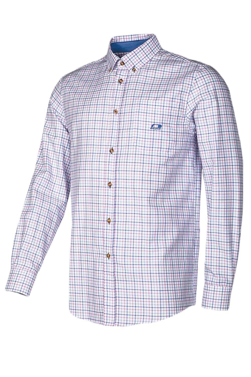 Baleno Mens Berkley Shirt in Check Pink/Blue