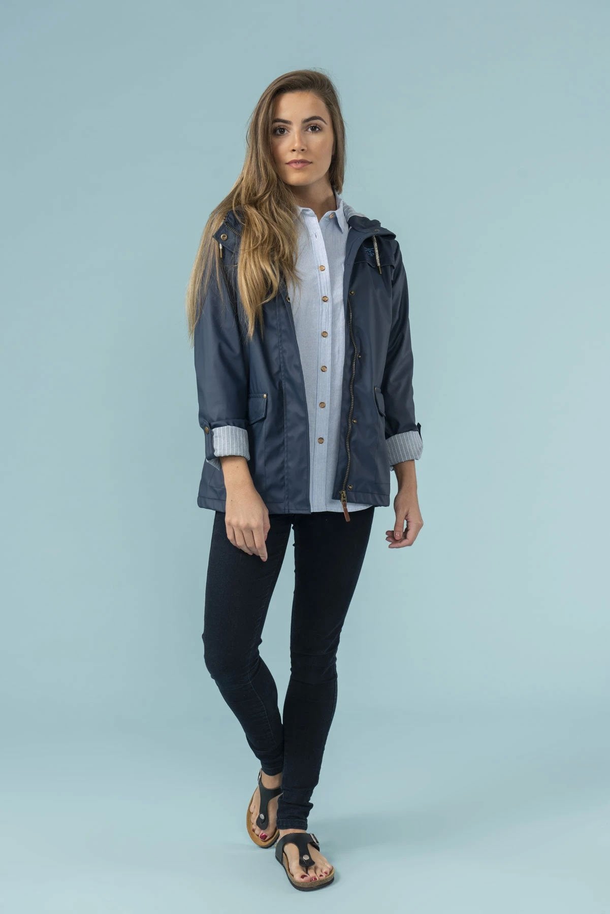 Lighthouse Bowline Short Rubberised Jacket | Night Sky
