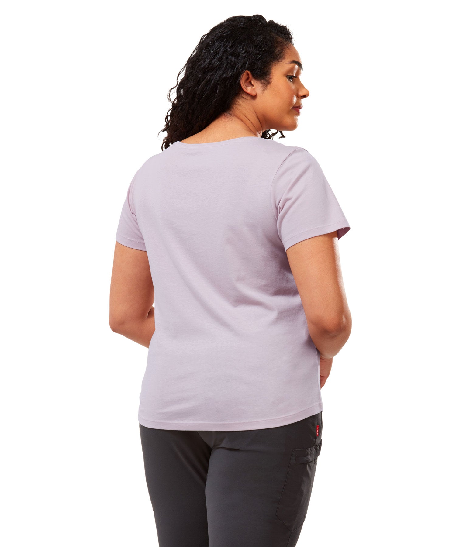 Brushed Lilac Floral Craghoppers Miri Short Sleeve T-Shirt on white background