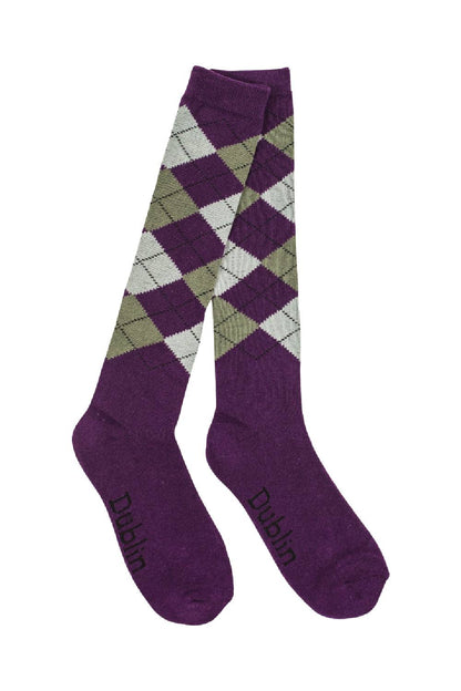 Dublin Argyle Socks- Purple/Ash 