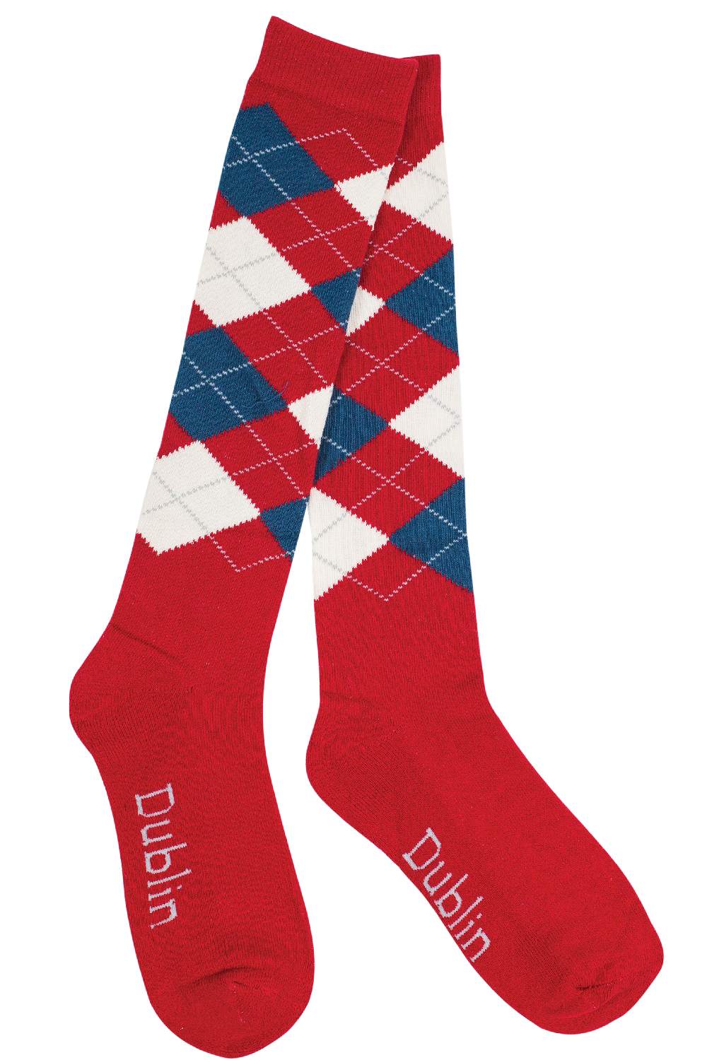 Dublin Argyle Socks- Red/Navy/White