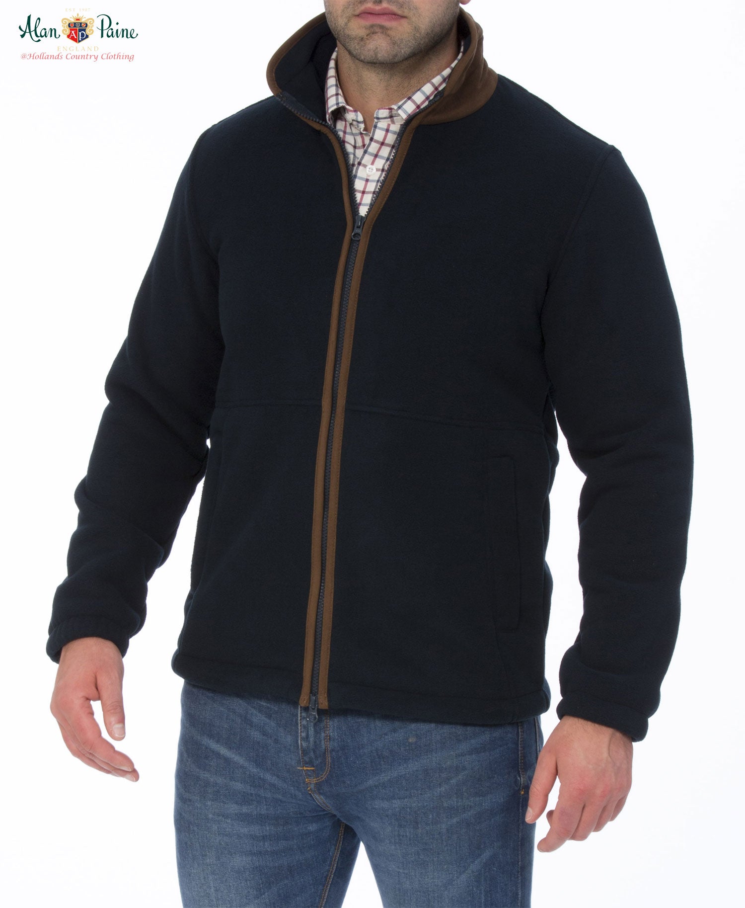man wearing Alan Paine Aylsham Fleece Jacket