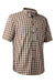 Deerhunter Jeff Short Sleeved Shirt In Brown Check #colour_brown-check