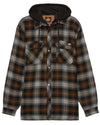 Dickies Fleece Hood Flannel Shirt Jacket in Black Timber #colour_black-timber