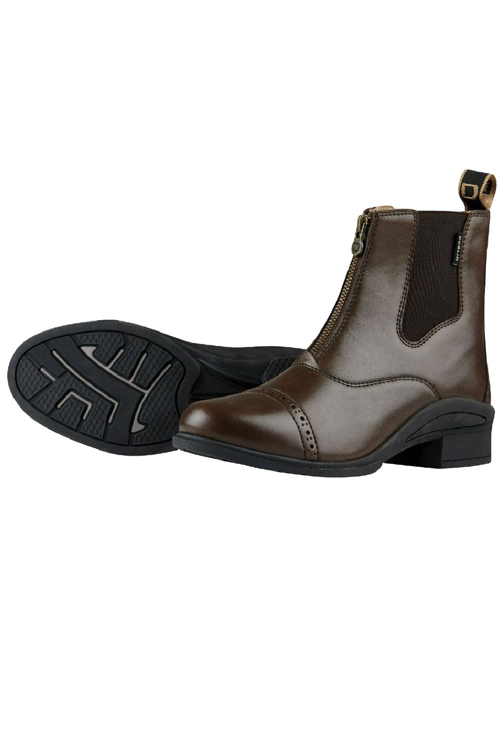 Dublin Childrens Altitude Zip Paddock Boots in Brown