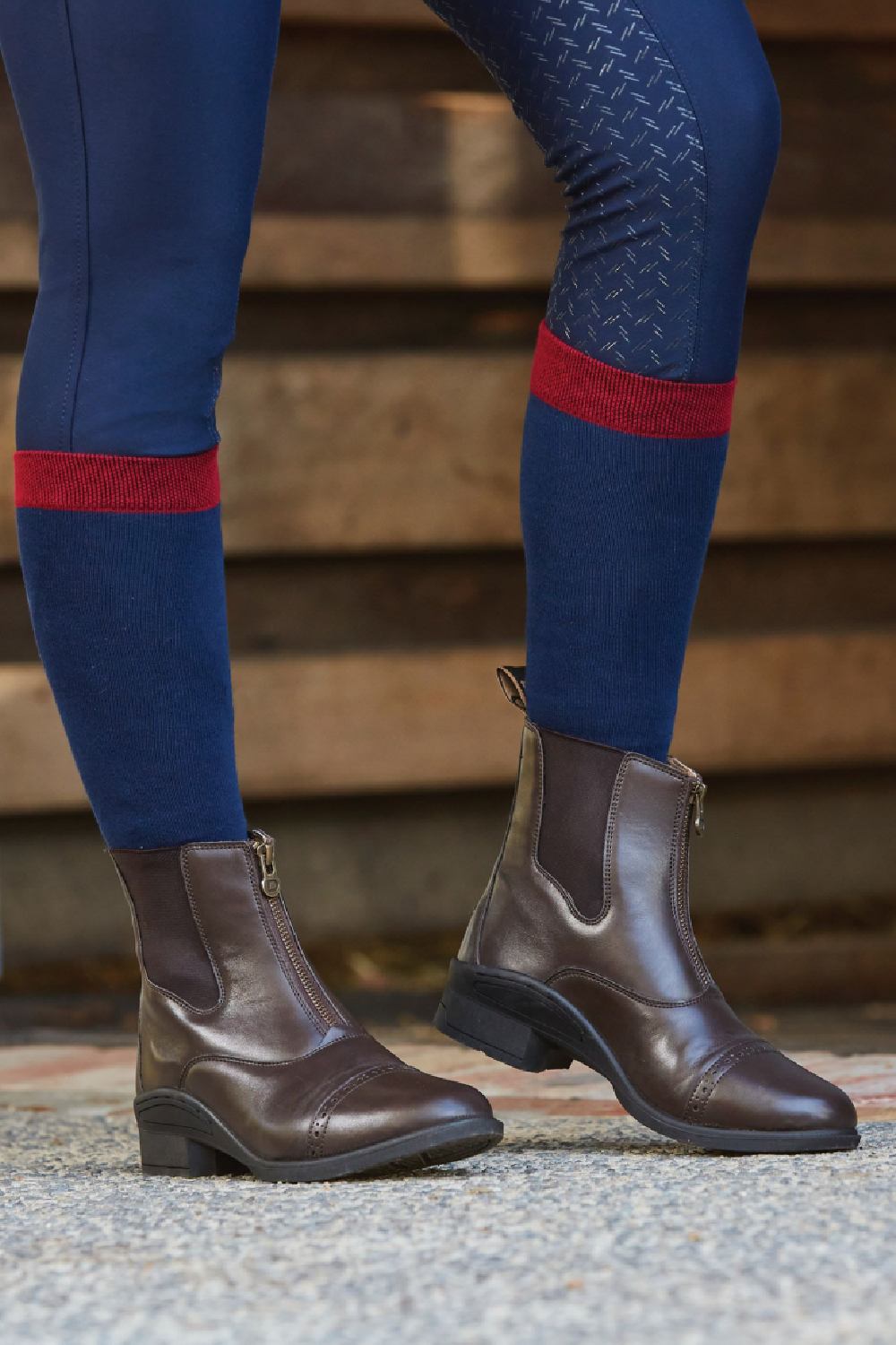 Dublin Childrens Altitude Zip Paddock Boots in Brown