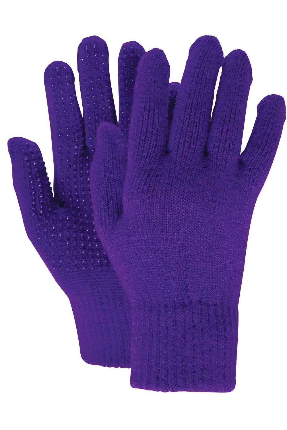 Dublin Childrens Magic Pimple Grip Riding Gloves | Six Colours In Dark Purple