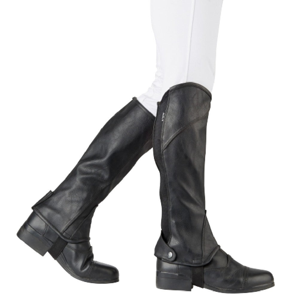 Dublin Childrens Stretch Fit Half Chaps | Three Colours In Black 