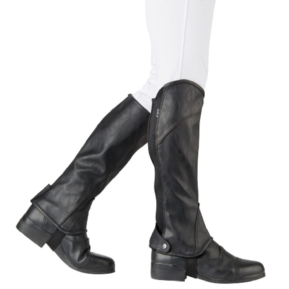 Dublin Childrens Stretch Fit Half Chaps | Three Colours In Black