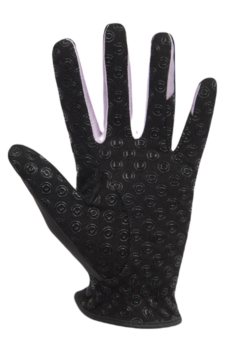 Dublin Cool-It Gel Riding Gloves In Black/Pink Back 