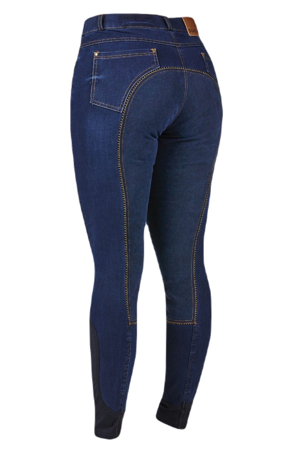 Dublin Shona Full Suede Seat Denim Breeches In Blue Denim/Navy