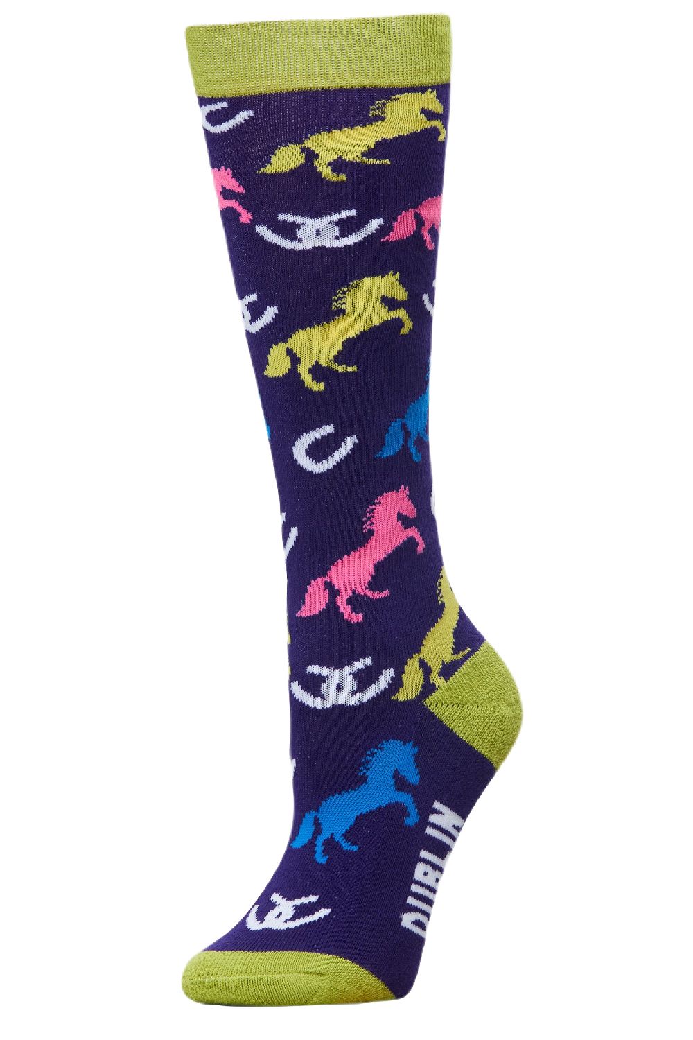 Dublin Single Pack Socks - Ink Navy Horses