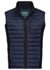 Navy Alan Paine Highshore Quilted Gilet #colour_dark-navy