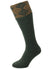 Forest Green Diamond Textured Top Shooting Sock by HJ Hall #colour_forest-marl