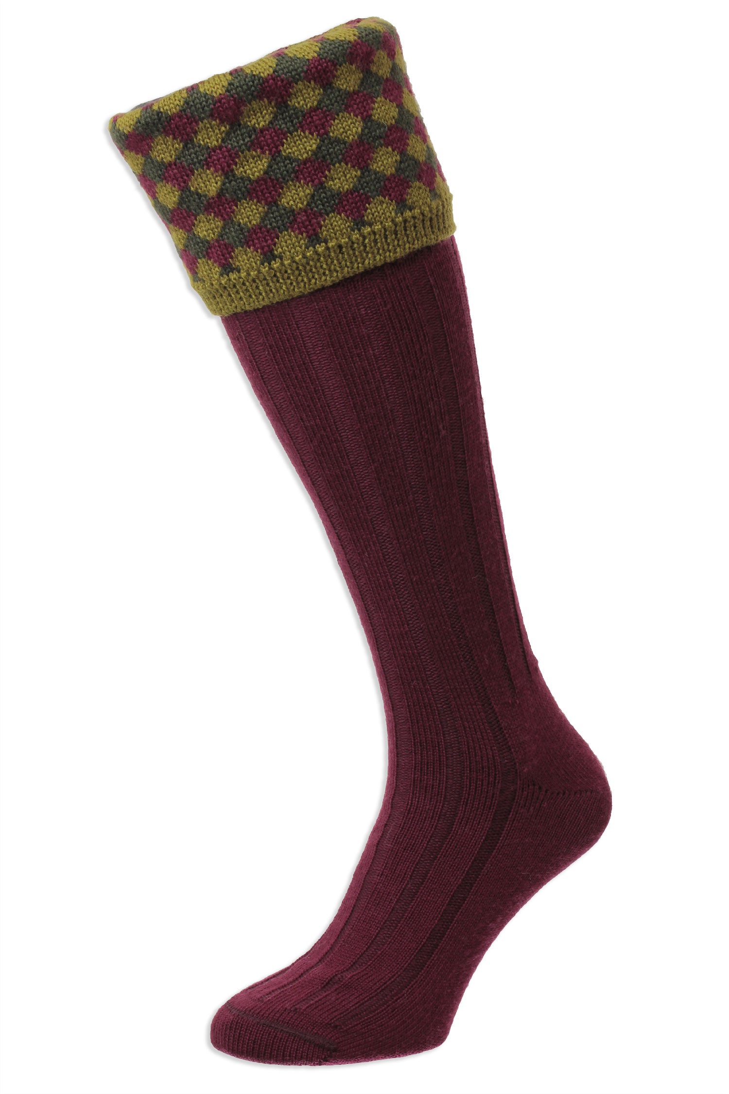 Wine shooting sock HJ Hall Hadleigh Shooting Sock | Harlequin Top