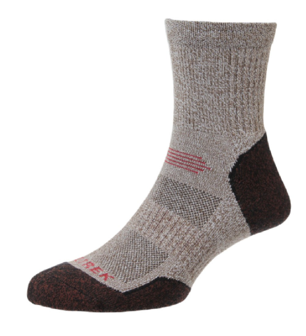 Protrek Coolmax Warm Weather Hiking Sock Brown Marl and Rust
