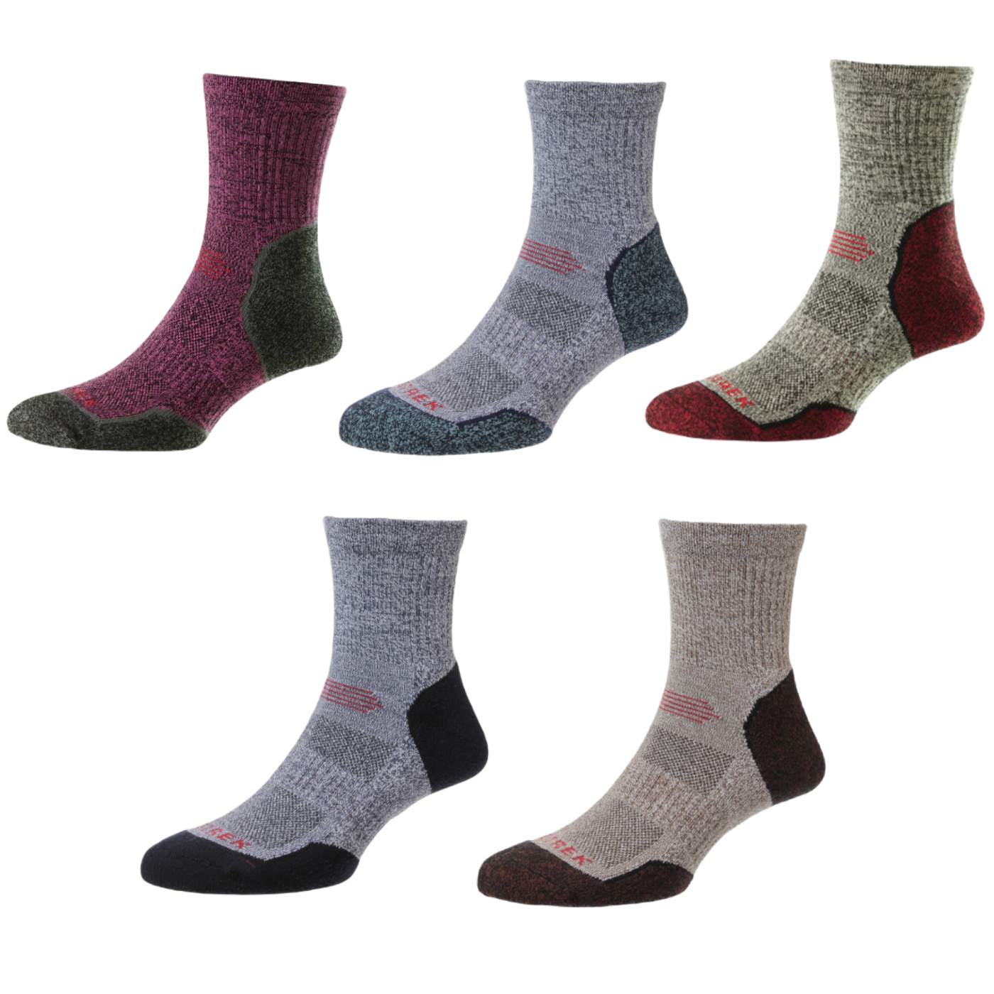 HJ Hall ProTrek Light Hike Sock in multiple colours