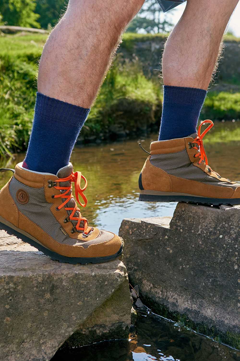 HJ Hall ProTrek Adventure Trek Sock in Navy/Red