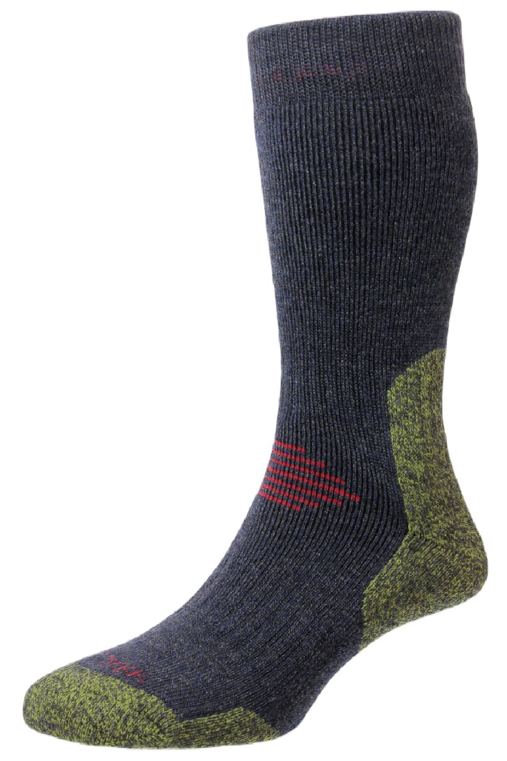 HJ Hall ProTrek Mountain Climb Sock in Navy/Lime