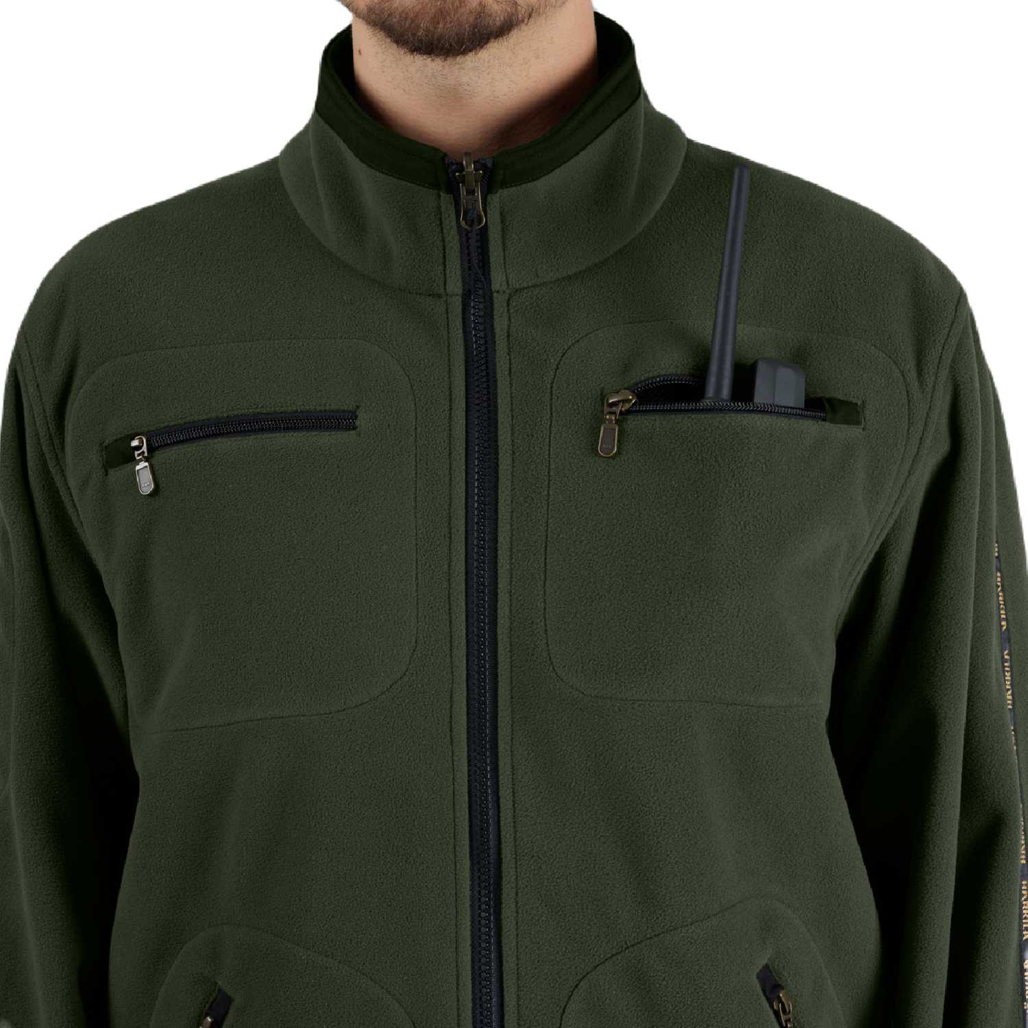Harkila Kamko Reversible Windstopper Fleece Jacket in Grey and Green 