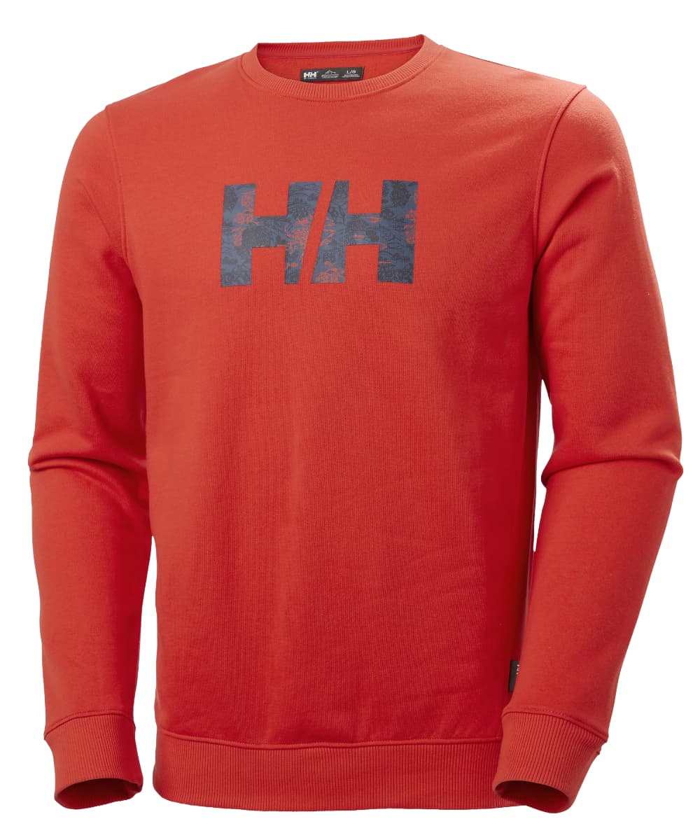 Alert Red Coloured Helly Hansen F2F Organic Cotton Sweater on white background