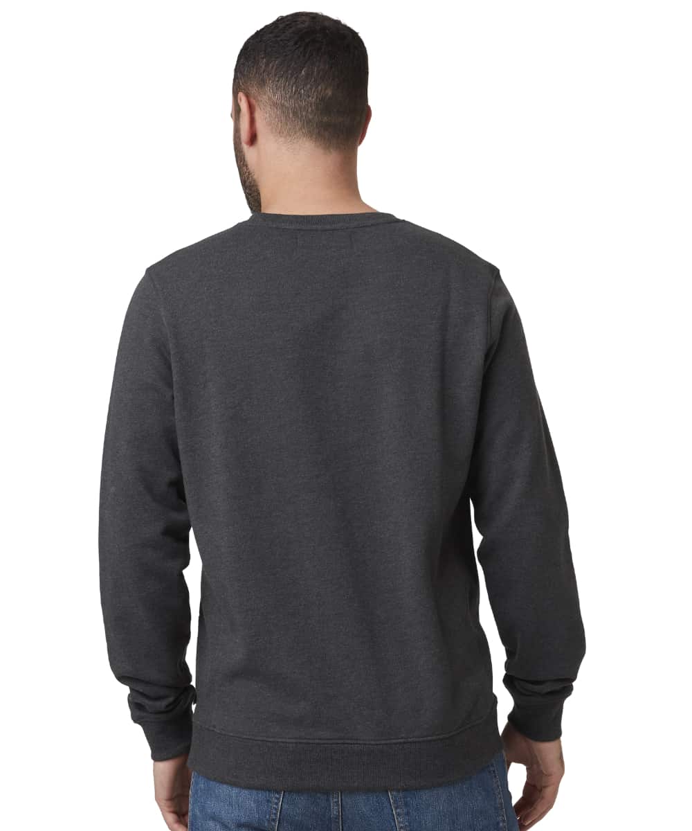 Ebony Melange Coloured Helly Hansen F2F Organic Cotton Sweater on white background