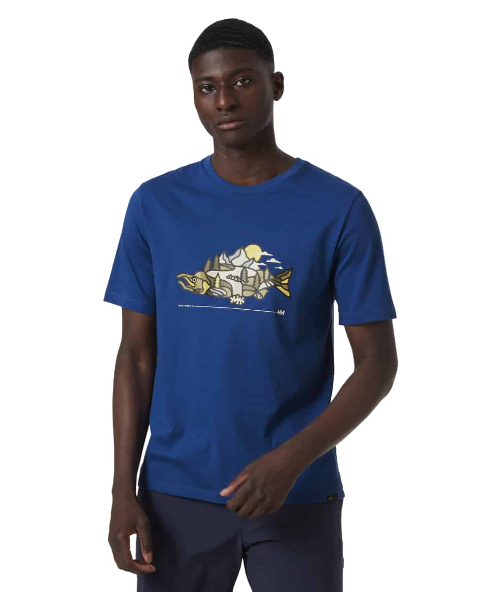 Helly Hansen F2F Organic Cotton T-shirt in Deep Fjord