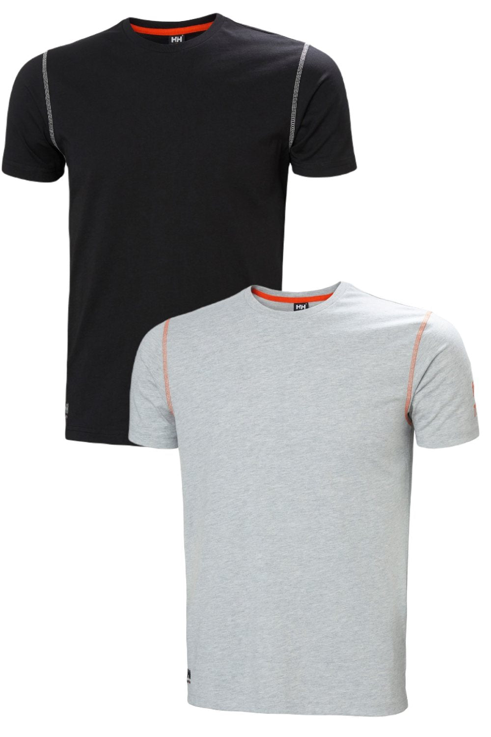 Helly Hansen Oxford T Shirt In Black and Grey Melange