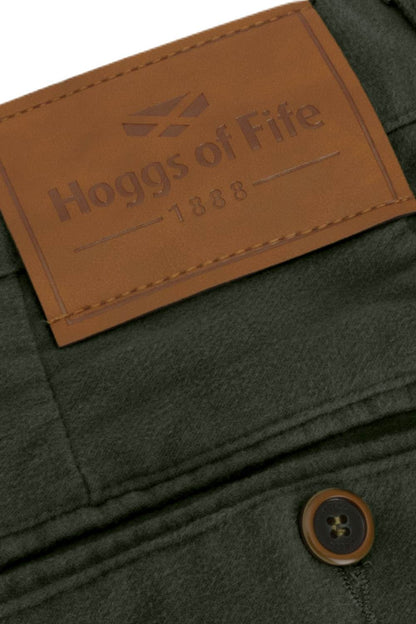 Hoggs of Fife Carrick Stretch Technical Moleskin Trouser in Dark Olive 