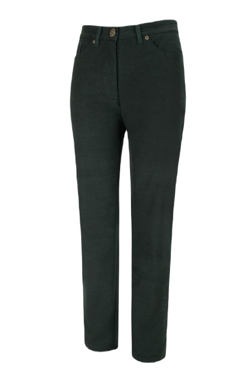 Hoggs of Fife Catrine Ladies Technical Stretch Moleskin Jeans in Forest Green 