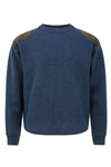 Hoggs of Fife Melrose Hunting Pullover in Marled Navy #colour_marled-navy