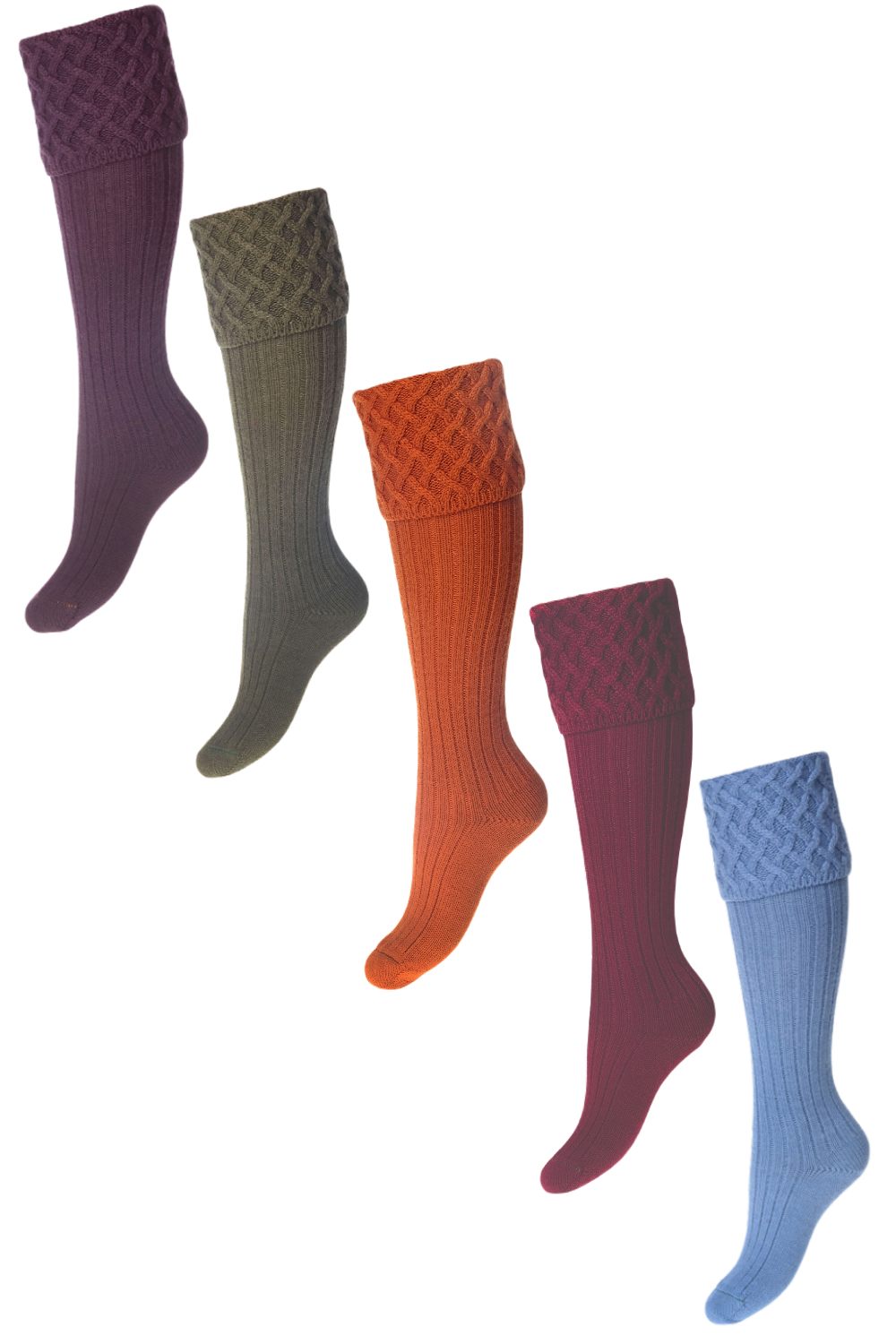 House Of Cheviot Men's Rannoch Sock Burgundy main image 1