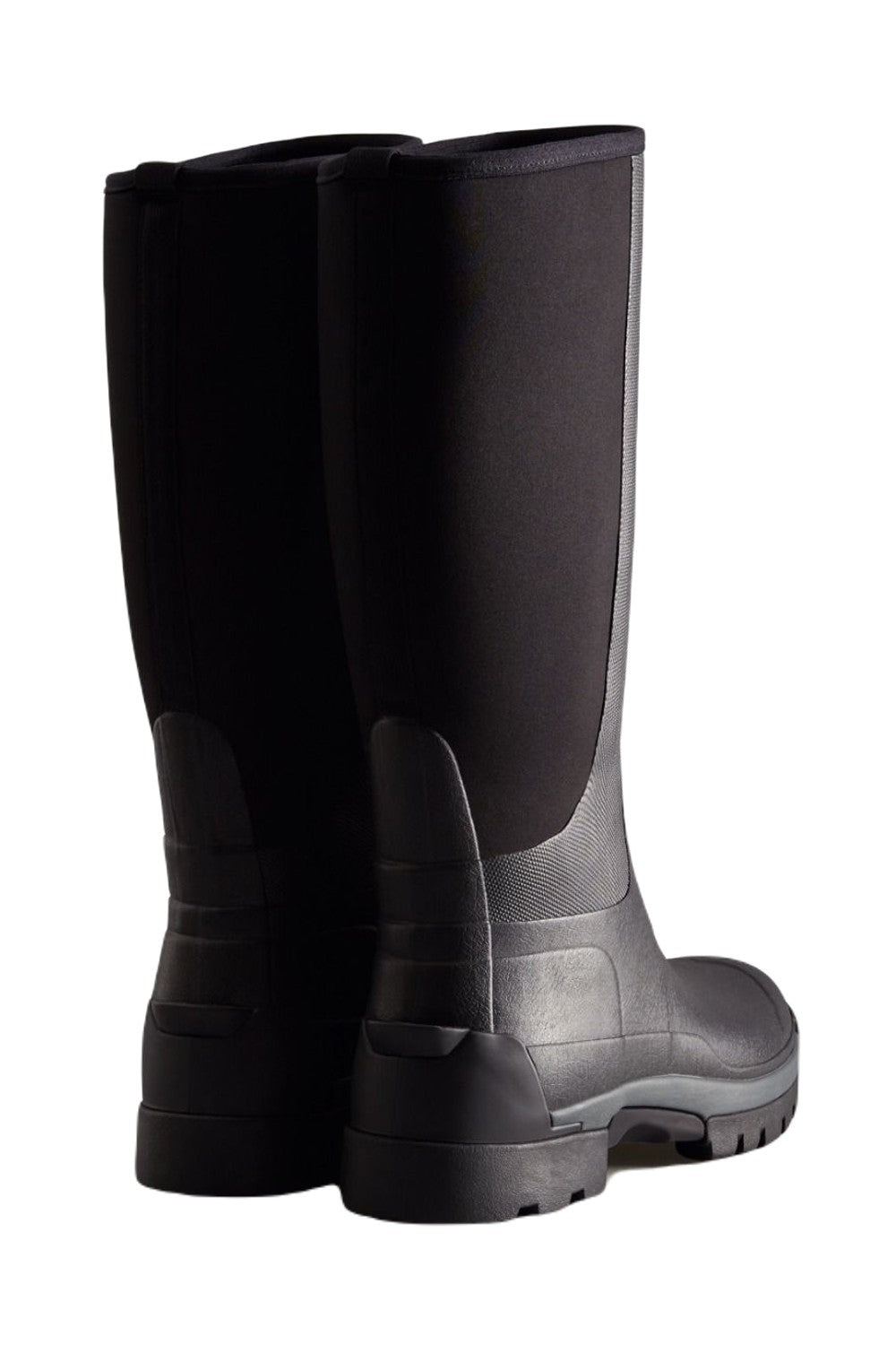 Hunter Mens Balmoral Hybrid Tall Wellington Boots In Black  