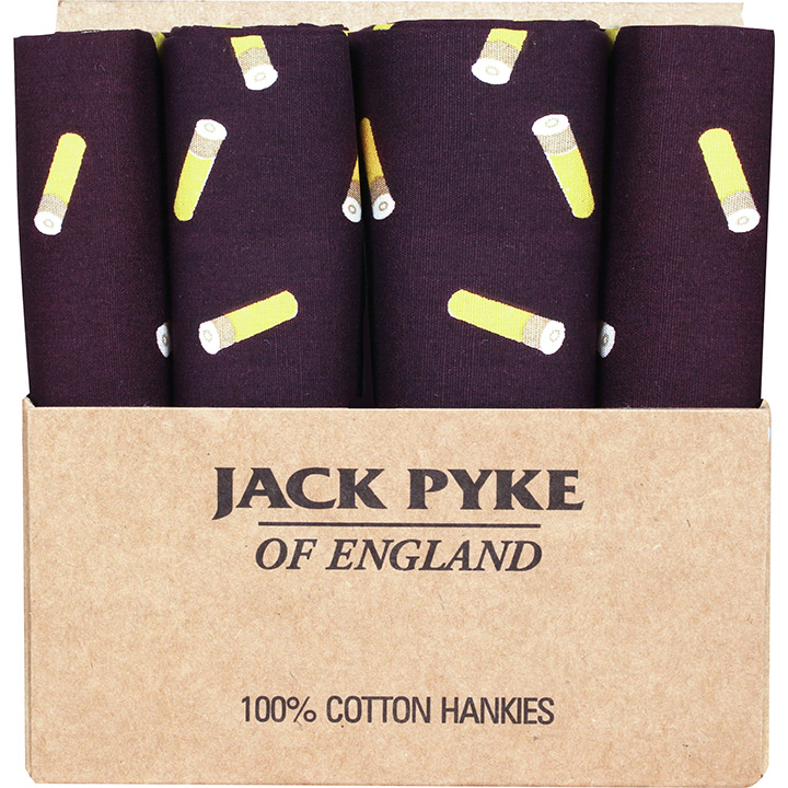 Jack Pyke 4 Pack Hankies in Cartridge Wine