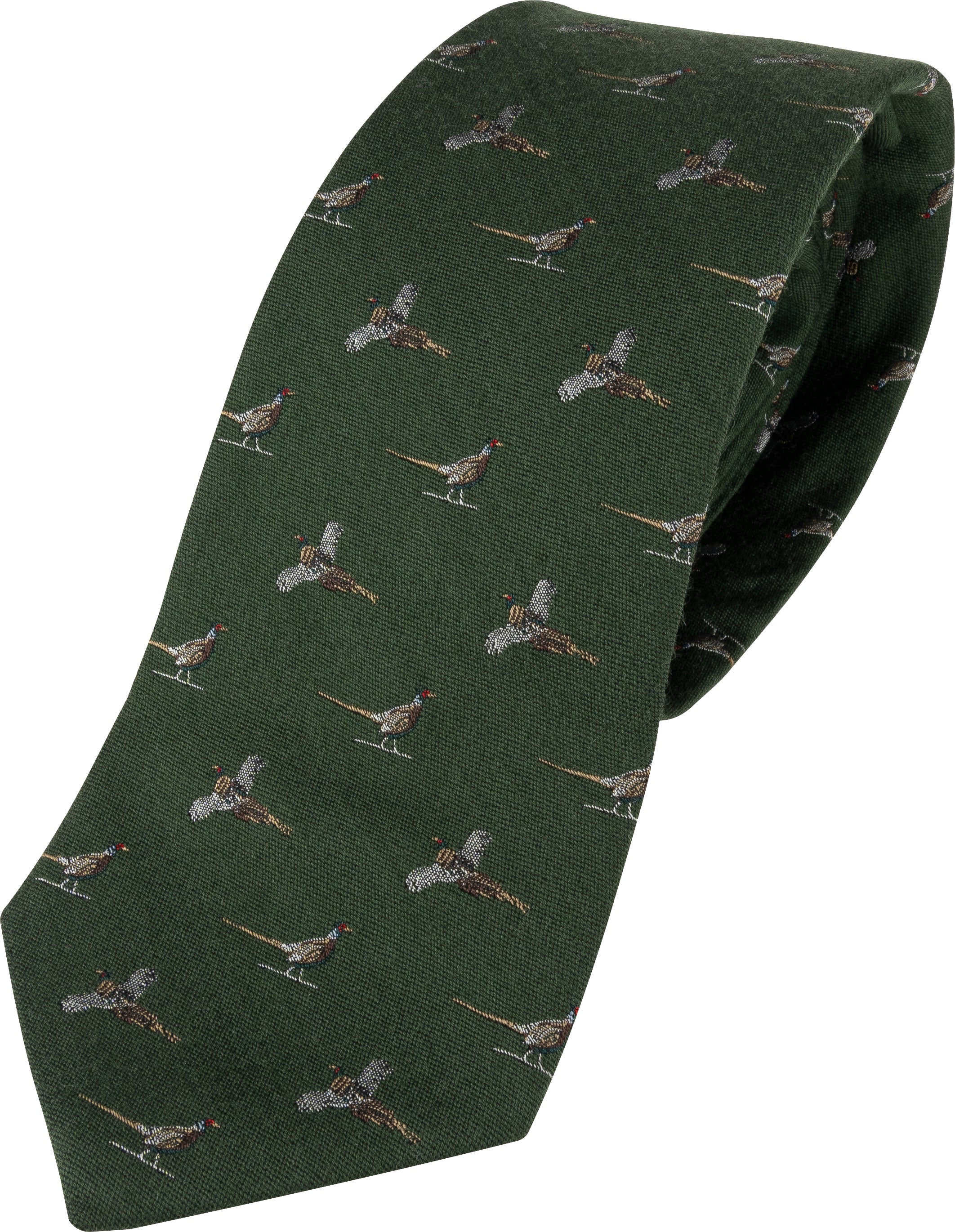 Jack Pyke Silk Tie Pheasant in Green 