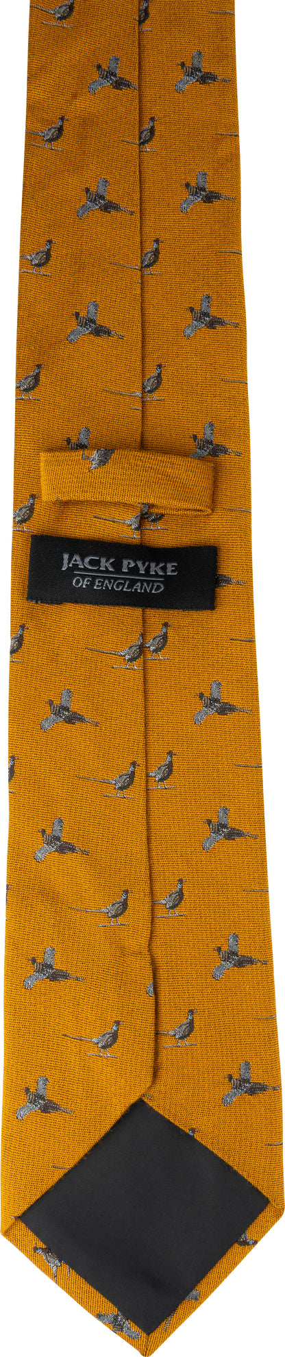 Jack Pyke Silk Tie Pheasant in Mustard 