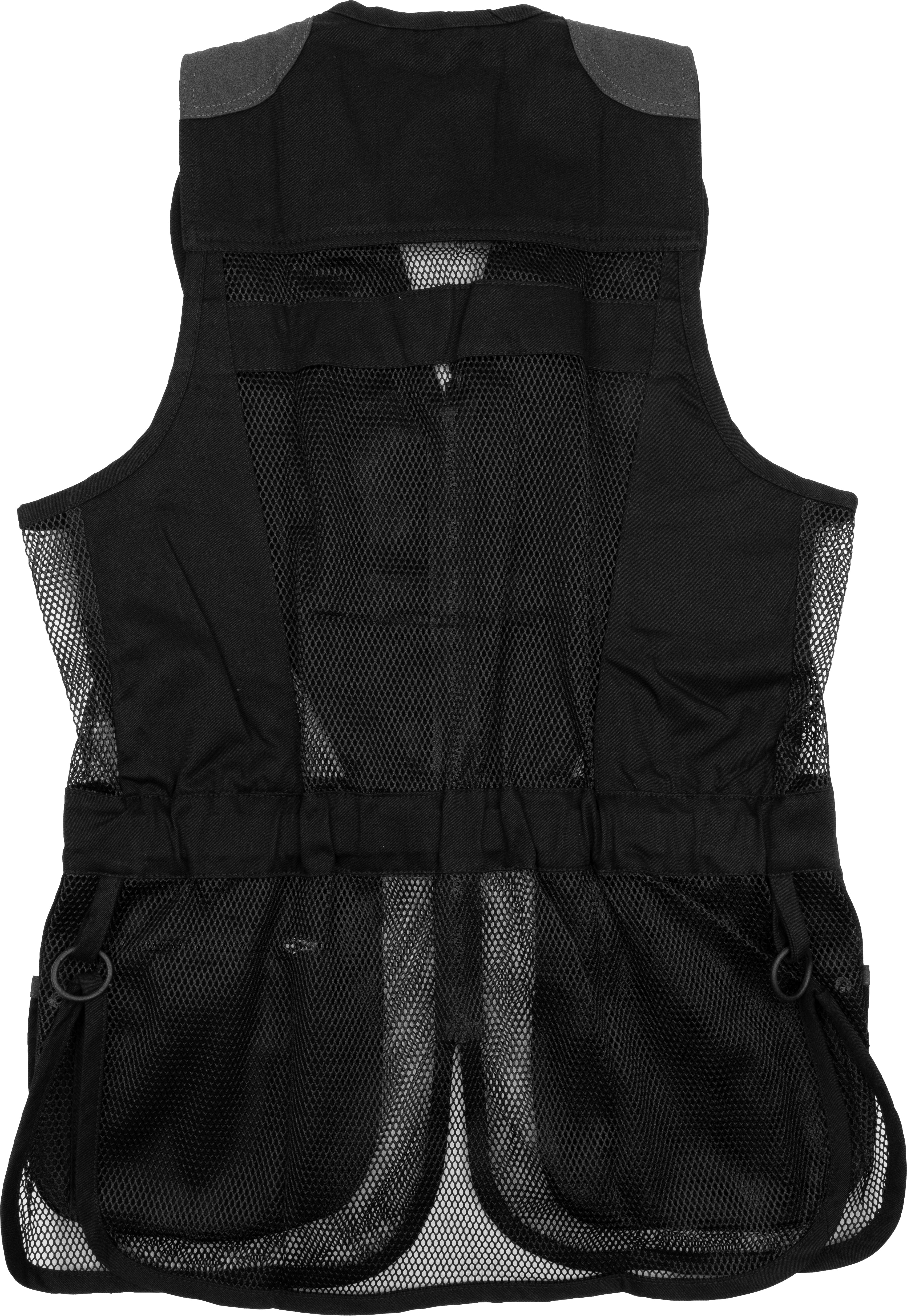 Back View mesh Jack Pyke Sporting Skeet Vest in Black 