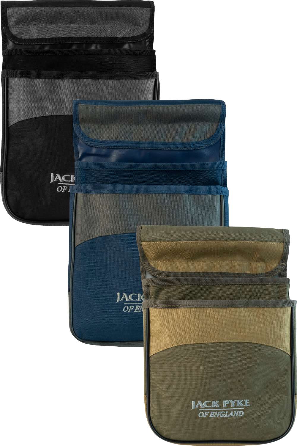 Jack Pyke Sporting Cartridge Pouch in Black, Blue and Green