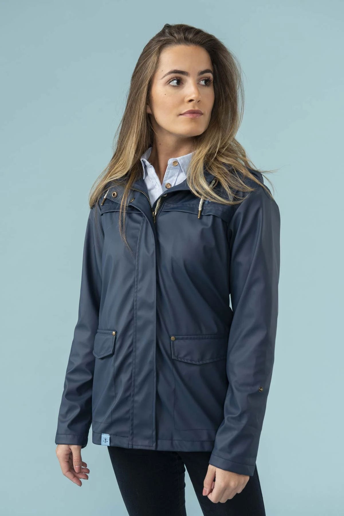 Lighthouse Bowline Short Rubberised Jacket | Night Sky