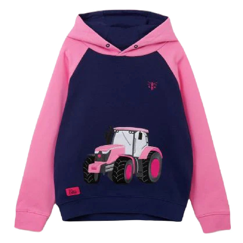 Lighthouse Girls Jill Hoodie in Pink Tractor