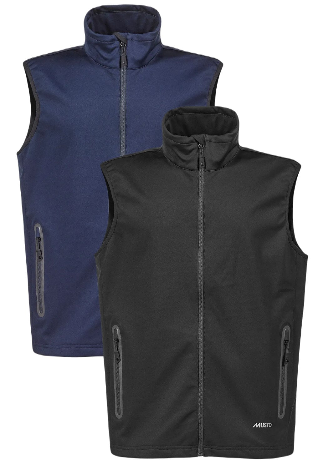 Musto Mens Essential Softshell Gilet in Navy and Black