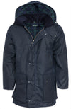 blue navy Padded Wax Cotton Jacket by Hoggs of Fife #colour_navy