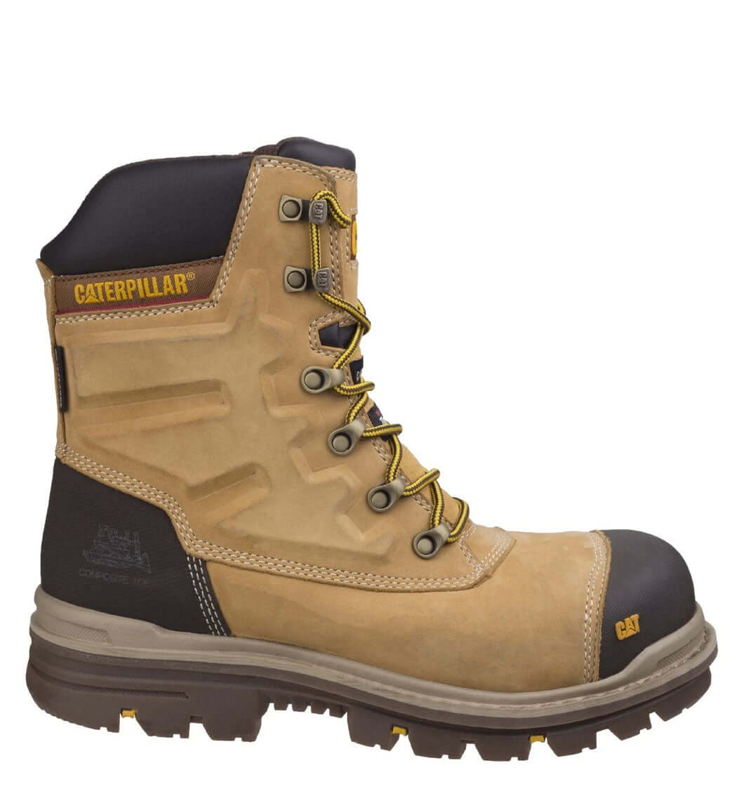 Caterpillar Premier Waterproof S3 Safety Boot in Honey Gold