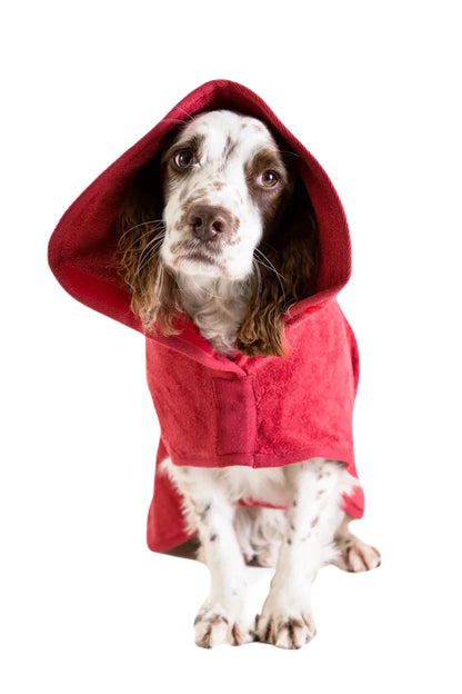 Ruff and Tumble Classic Dog Drying Coat in Brick Red 