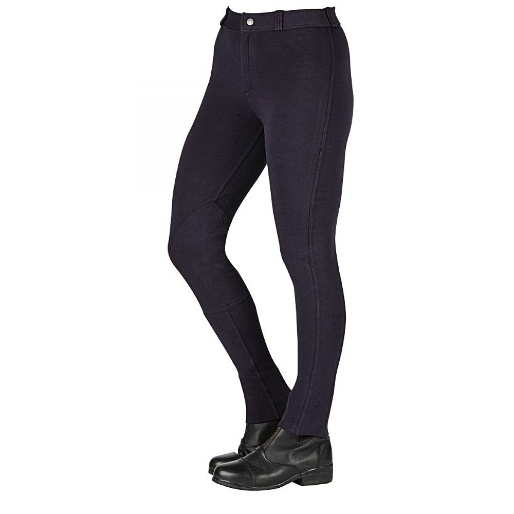 Saxon Childrens Warm Up Cotton Jodhpurs II in Black