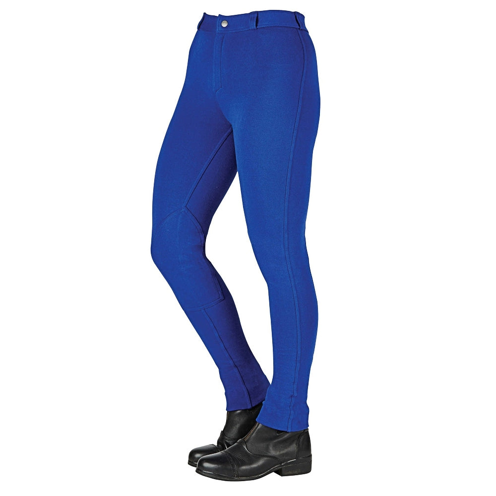 Saxon Childrens Warm Up Cotton Jodhpurs II in Blue