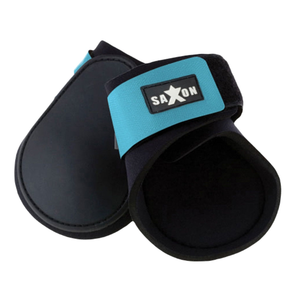 Saxon Contoured Fetlock Boots In Black/Blue